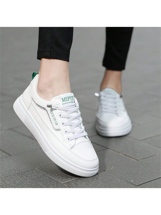 2023 New Trendy Women's Sport Sneakers, White Color All-Match Casual Shoes For Autumn/Winter