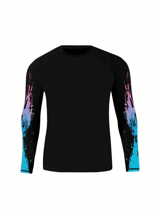 Men's Printed Simple Daily Long Sleeve Surfing T-Shirt