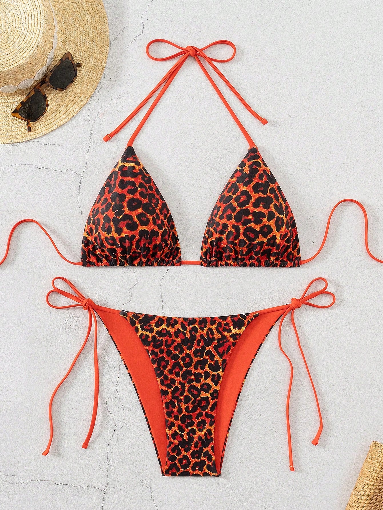 Swim Leopard Print Bikini Set, Summer Beach