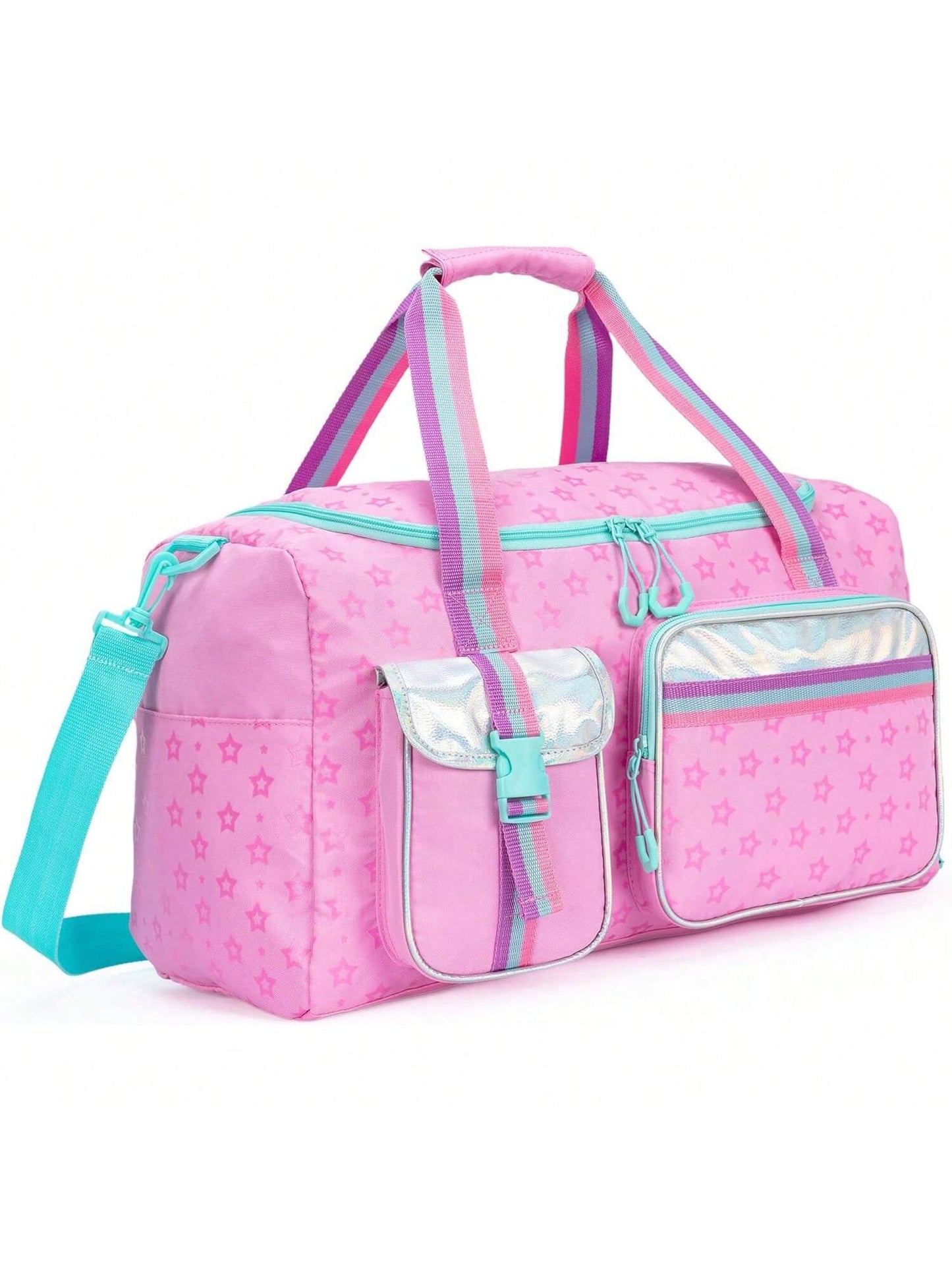 1pc Travel Duffle Bag For Girls Cute Girls Weekender Bag Gifts Overnight Bag For Girls Tote Bag Sleepover Bag For Girls Gym Dance Bag With Shoes Compartment