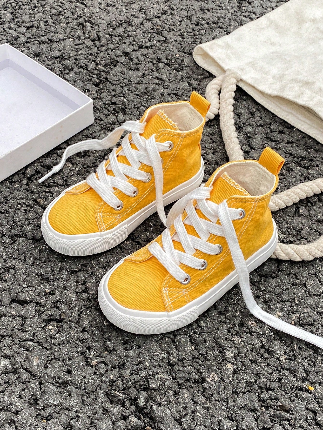 Children's Mid-Top Canvas Sneakers, Spring/Fall Korean Style, Unisex Low-Top Casual Athletic Shoes, Classic High-Top Canvas Shoes, Fashionable And Versatile Sneakers, Skateboarding Shoes For Kids