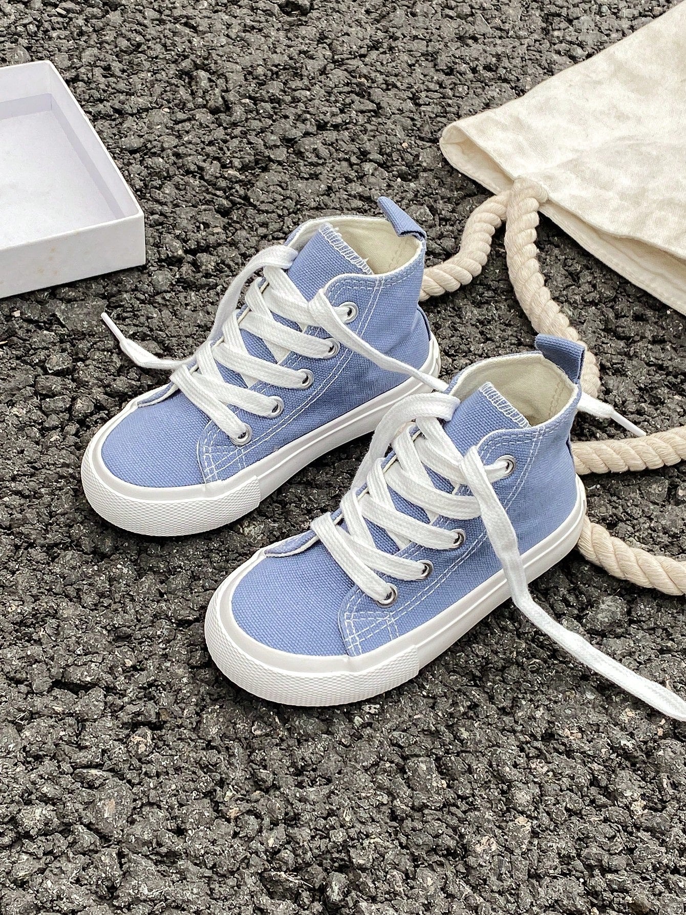 Children's Mid-Top Canvas Sneakers, Spring/Fall Korean Style, Unisex Low-Top Casual Athletic Shoes, Classic High-Top Canvas Shoes, Fashionable And Versatile Sneakers, Skateboarding Shoes For Kids