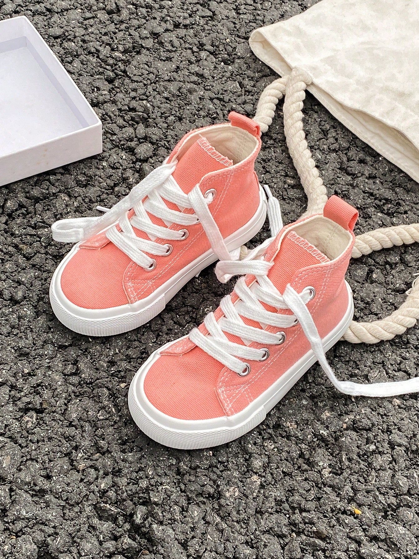 Children's Mid-Top Canvas Sneakers, Spring/Fall Korean Style, Unisex Low-Top Casual Athletic Shoes, Classic High-Top Canvas Shoes, Fashionable And Versatile Sneakers, Skateboarding Shoes For Kids