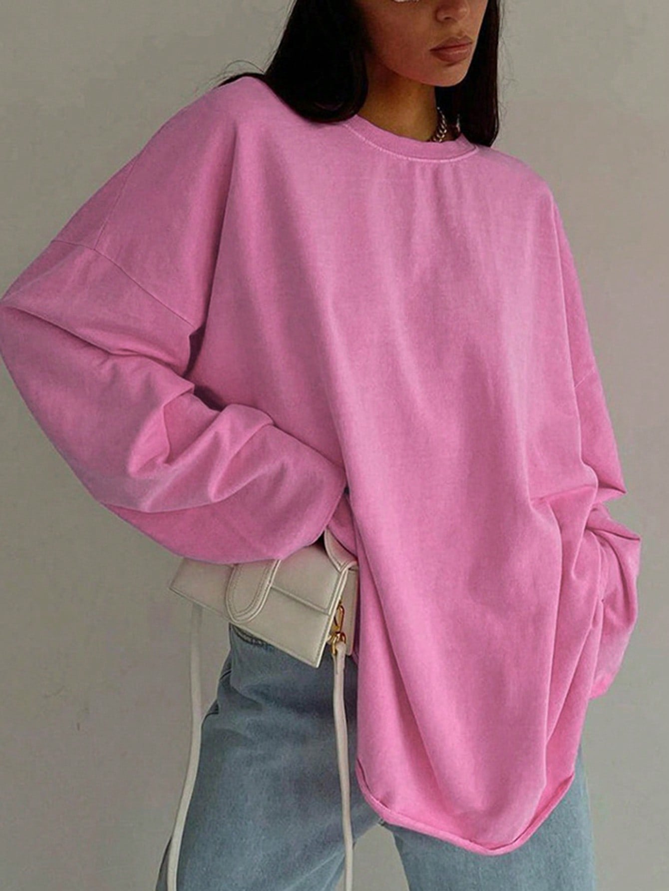 Women's Solid Color Simple Casual Long Sleeve Sweatshirt