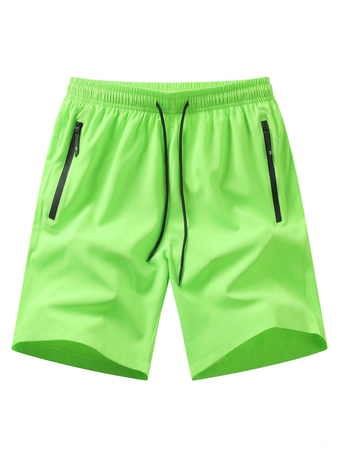 Loose Men's Drawstring Waist Shorts With Zippered Pockets