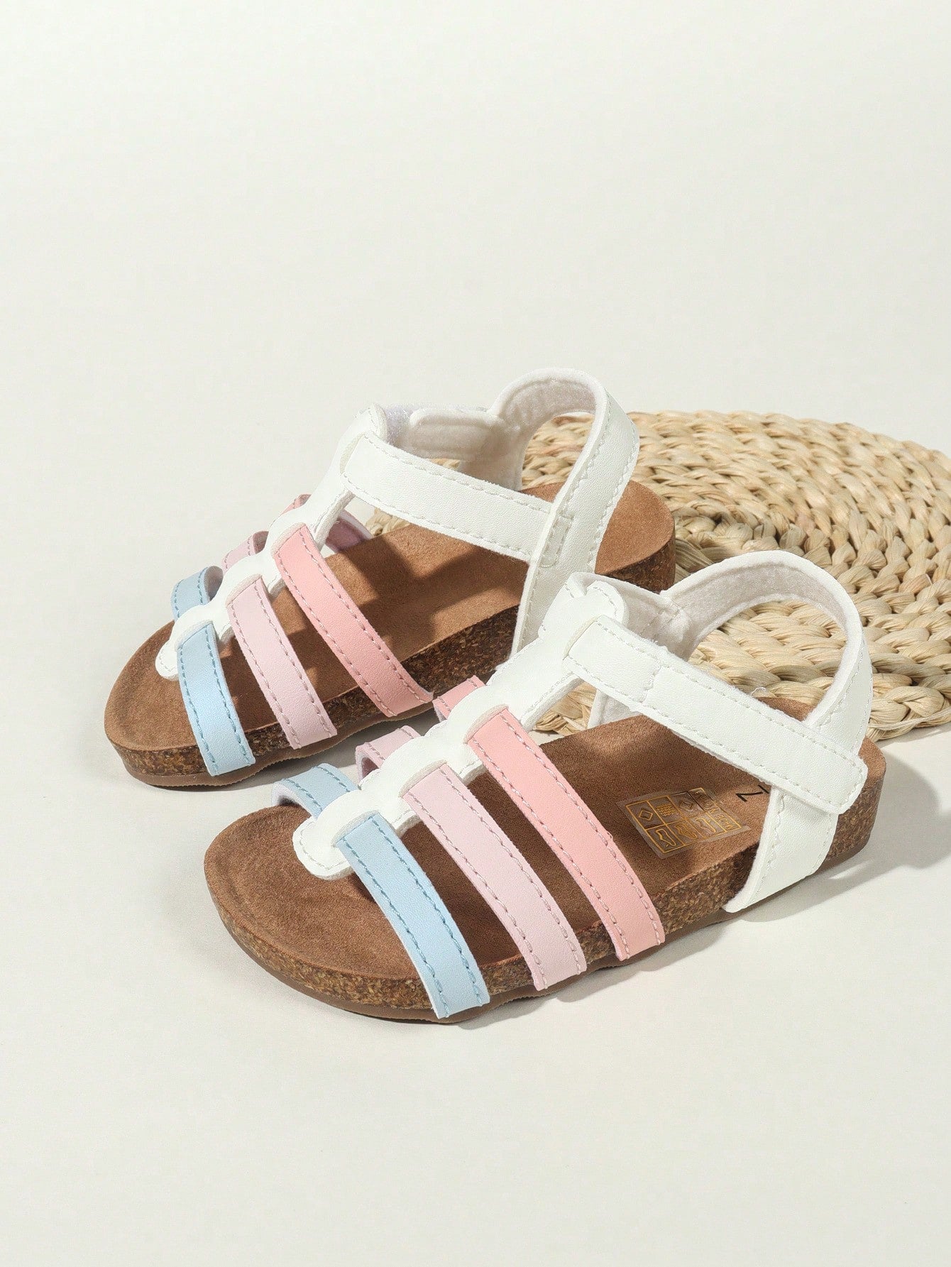 2024 Summer Girls' Versatile Pu Leather Roman Sandals With Back Strap Design, Soft & Breathable Footbed And Anti-Skid Soles, Lightweight