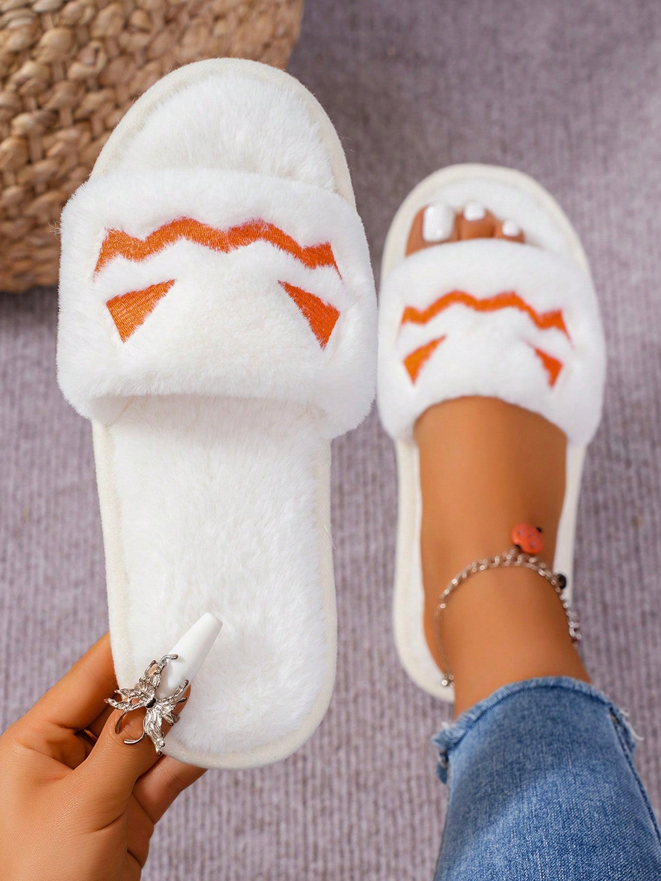 Cute Cow Linen Slippers For Women And Couples, Anti-Slip Thick Sole Indoor Sandals