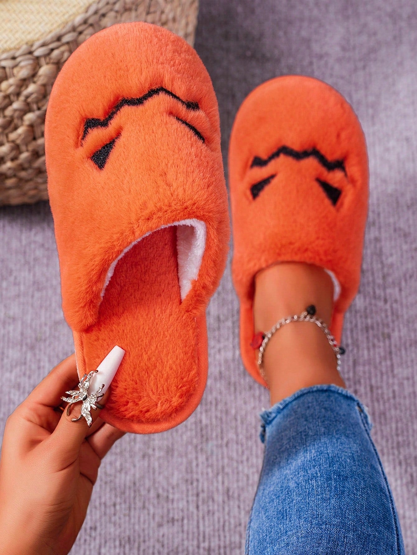 Cute Cow Linen Slippers For Women And Couples, Anti-Slip Thick Sole Indoor Sandals