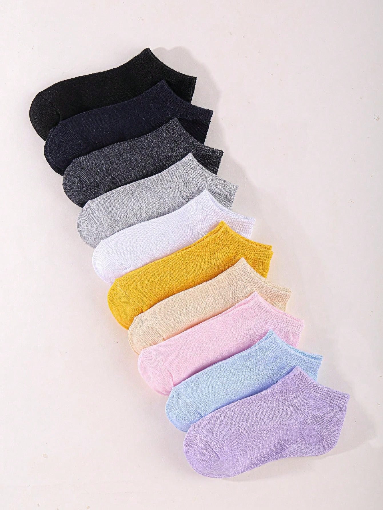 15 Pairs Unisex Thin Breathable Comfy Deodorant Sweat-Absorbing Low Cut Ankle Socks, Casual Plain Color Socks, Children's Socks & Hosiery For Summer Spring, Summer, Autumn And Winter Socks