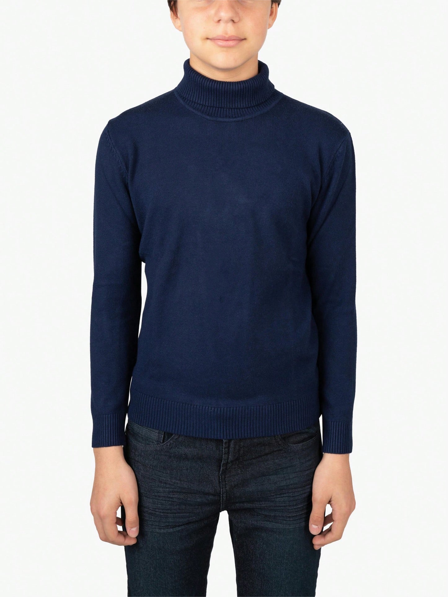 Tween Boy Basic Turtleneck Sweater