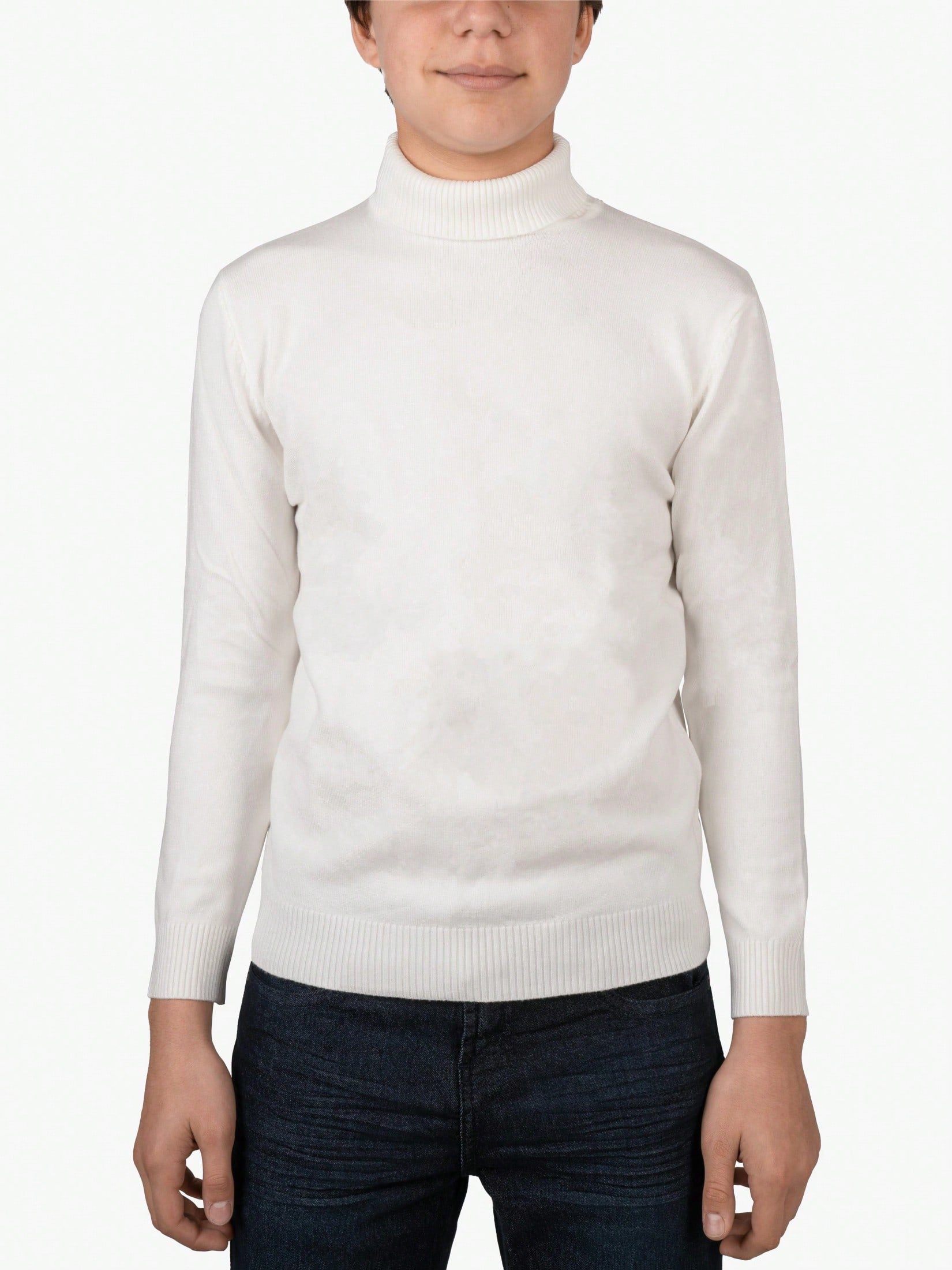 Tween Boy Basic Turtleneck Sweater