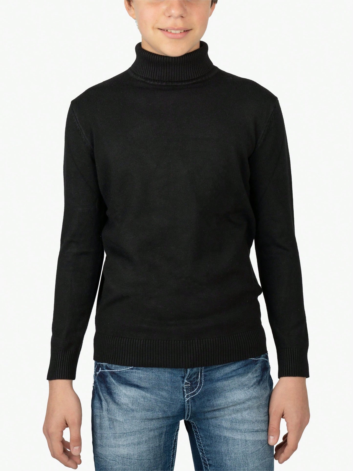 Tween Boy Basic Turtleneck Sweater