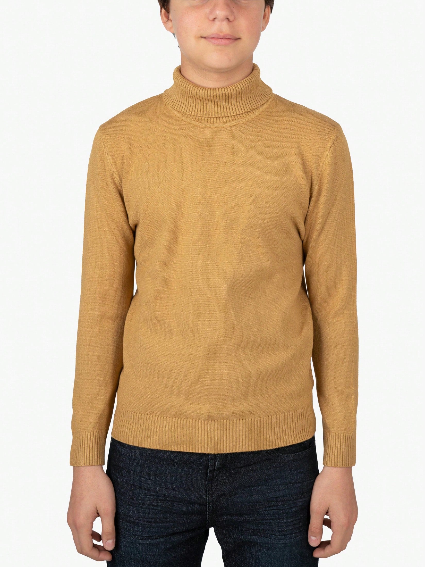 Tween Boy Basic Turtleneck Sweater