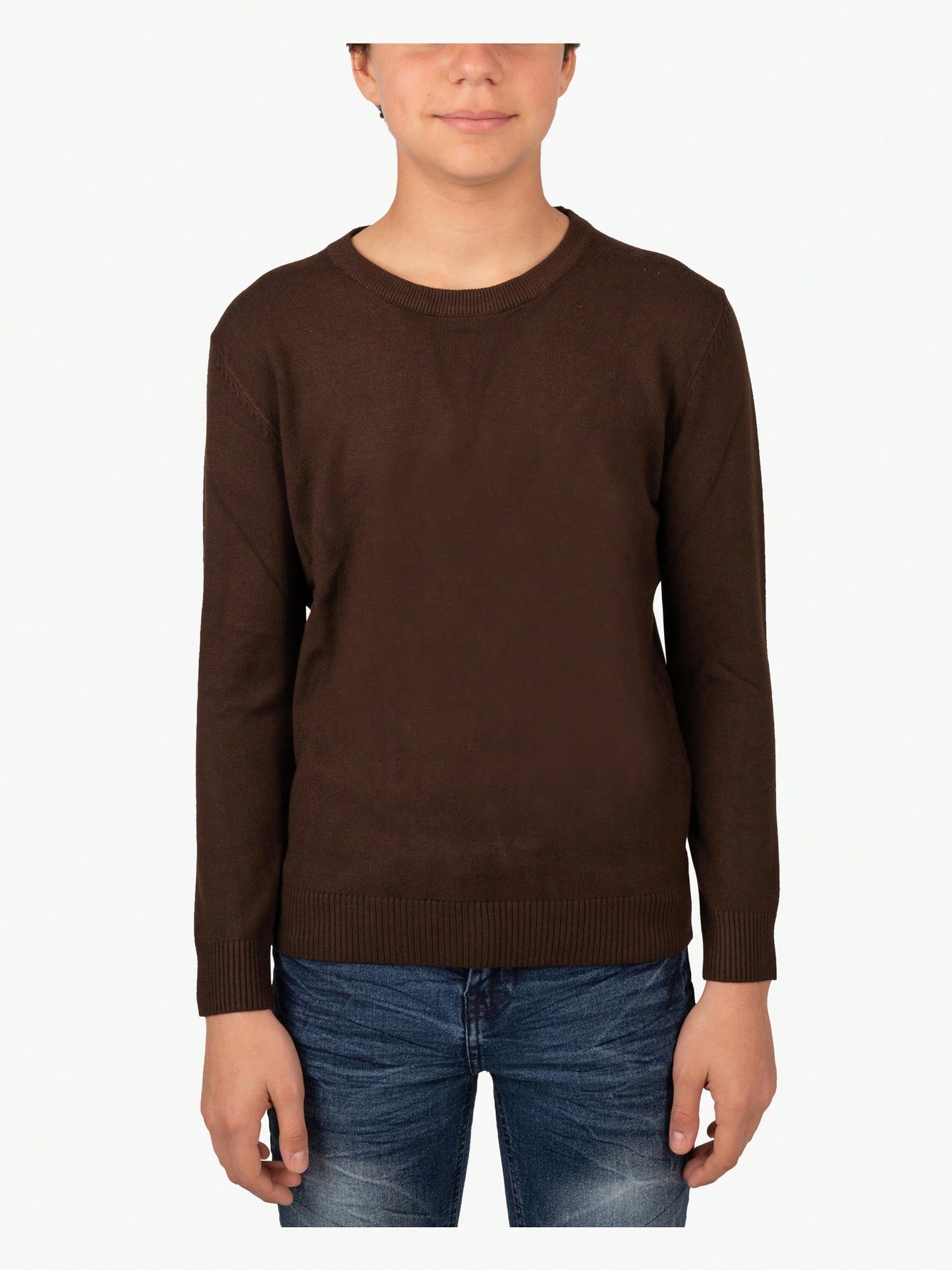 Boy's Basic Crew Neck Sweater