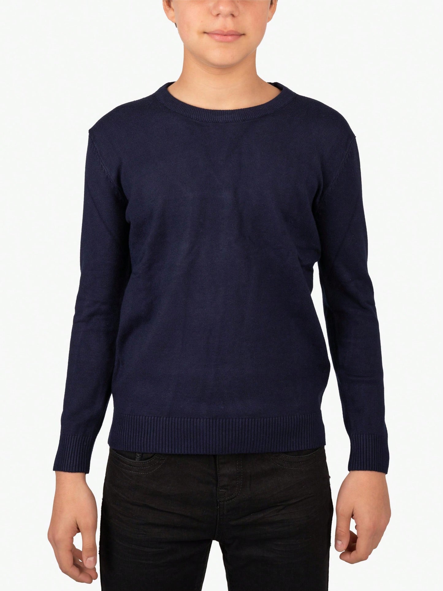 Boy's Basic Crew Neck Sweater