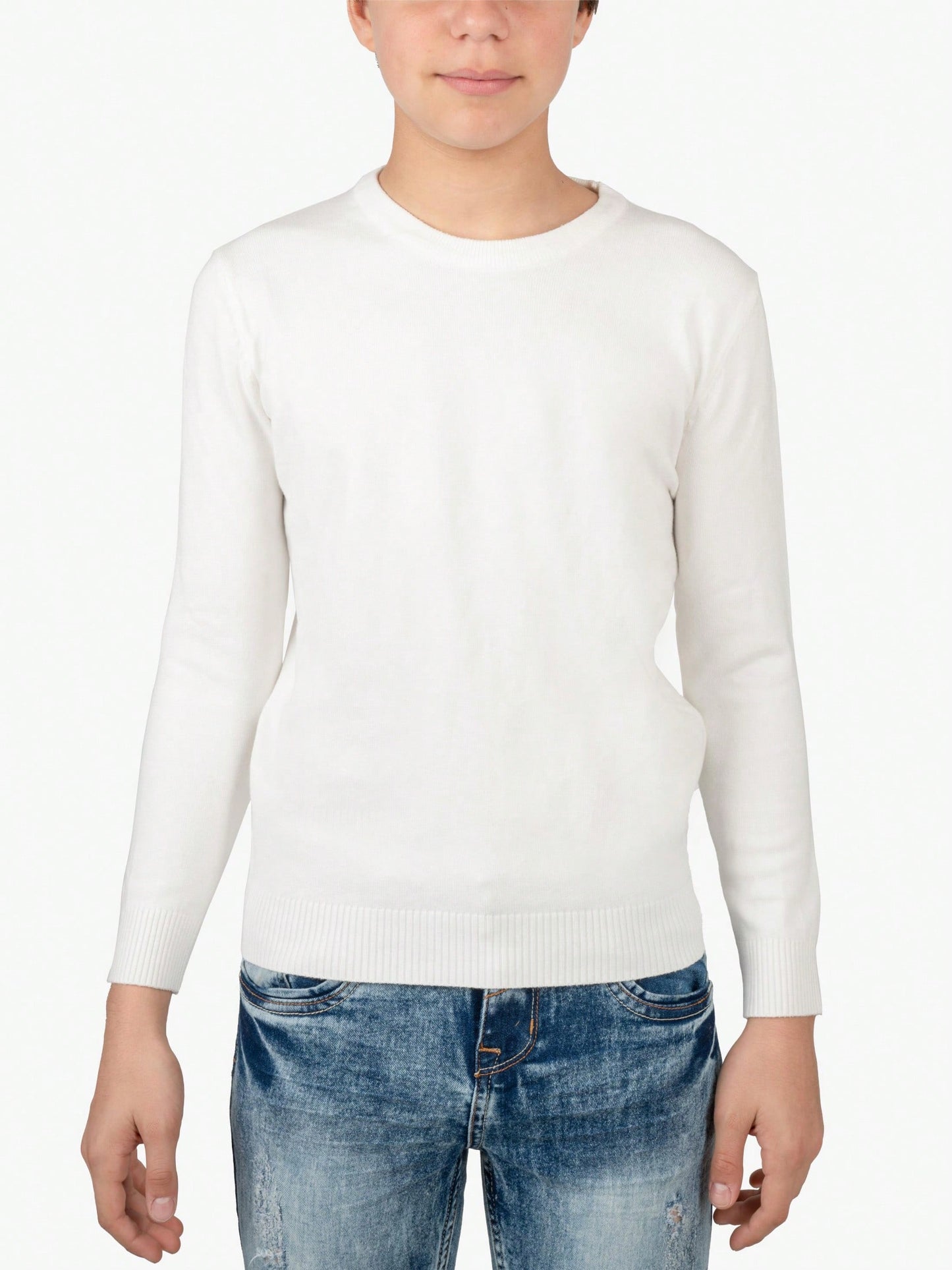 Boy's Basic Crew Neck Sweater