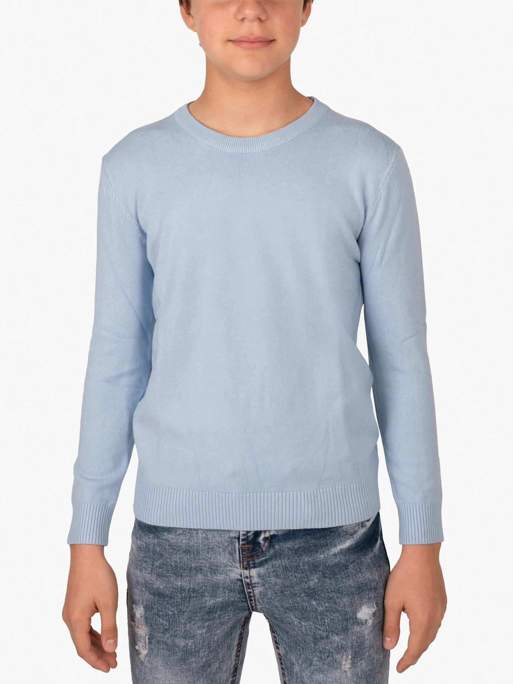 Boy's Basic Crew Neck Sweater