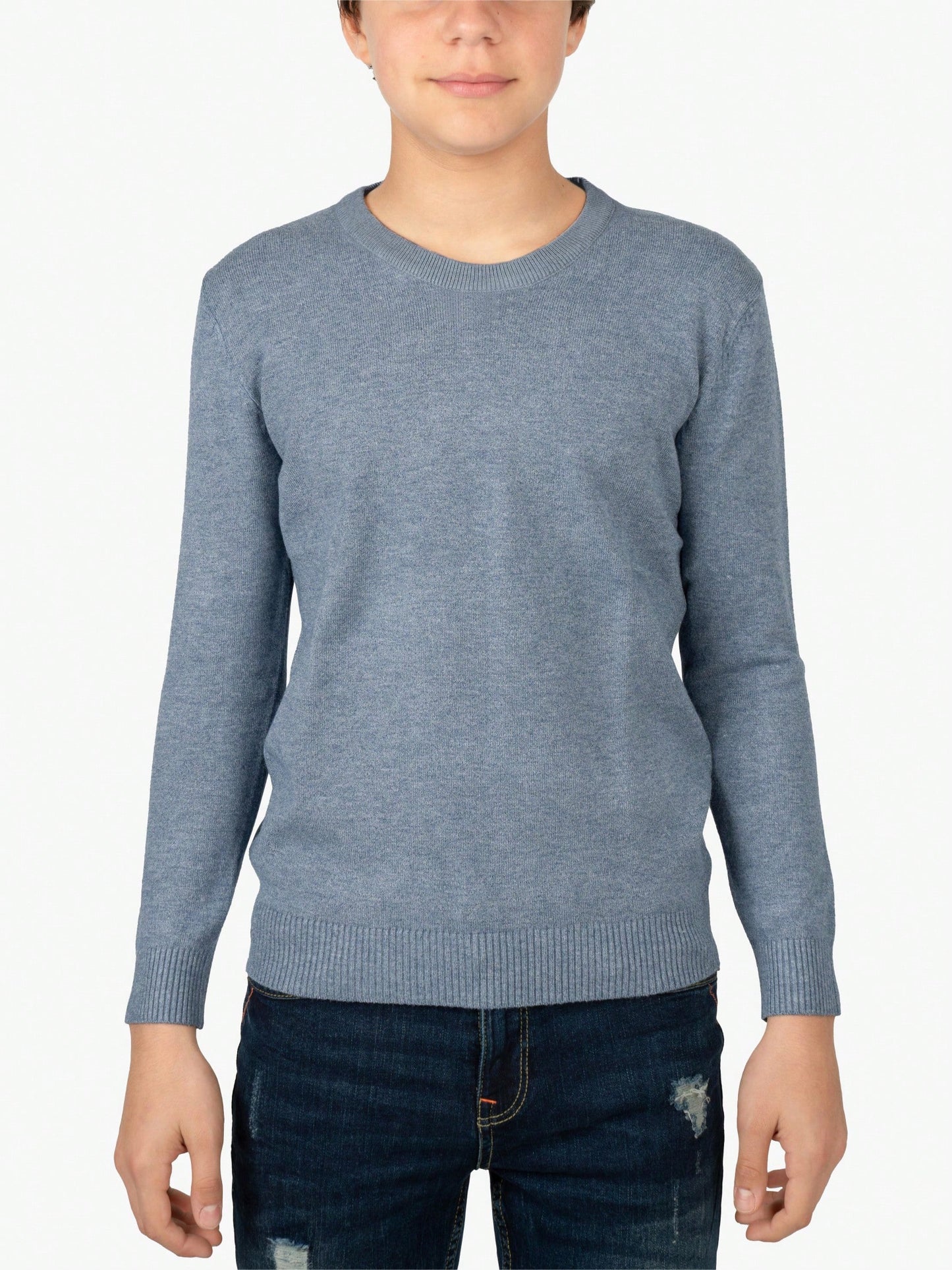 Boy's Basic Crew Neck Sweater