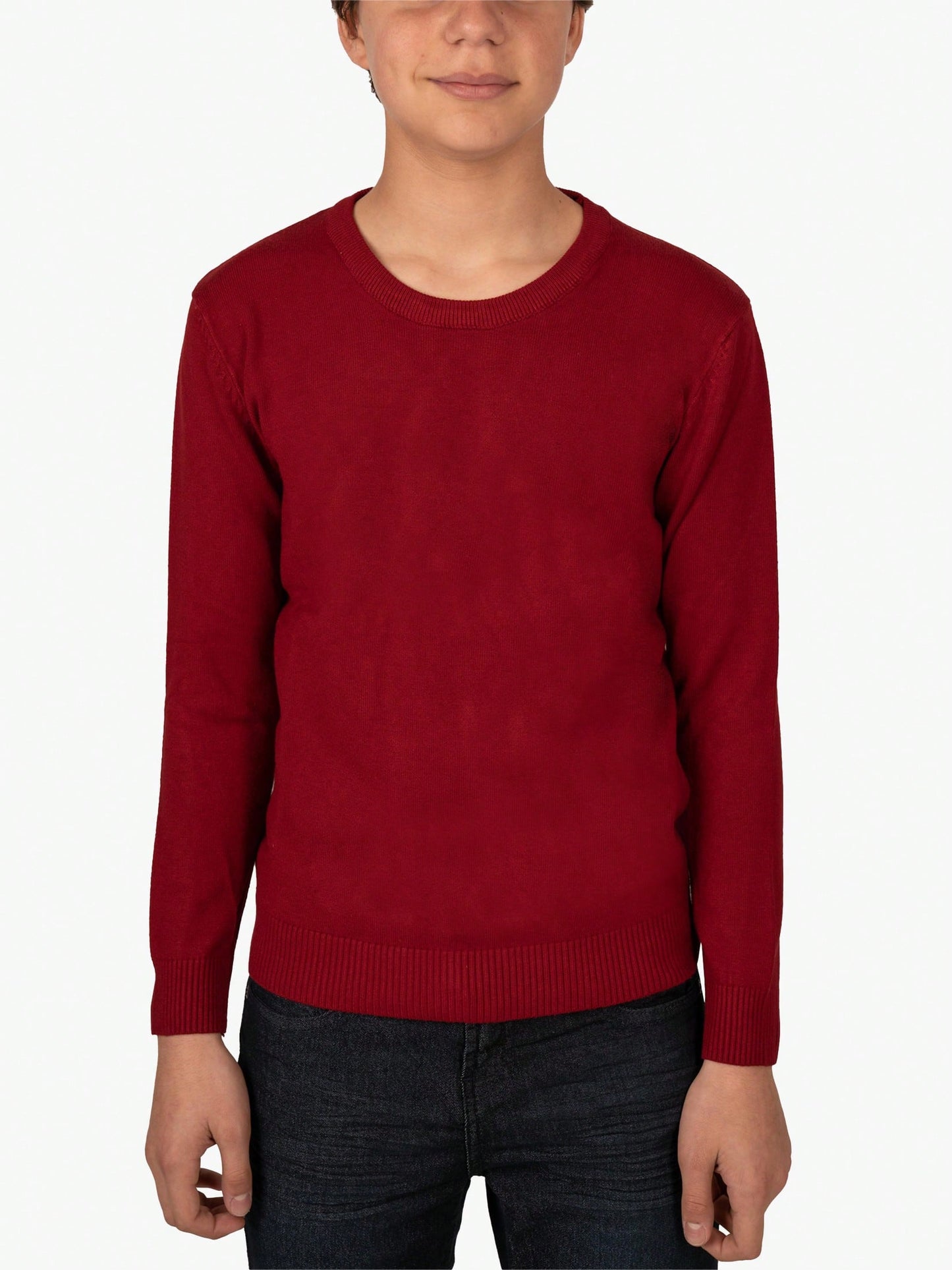 Boy's Basic Crew Neck Sweater