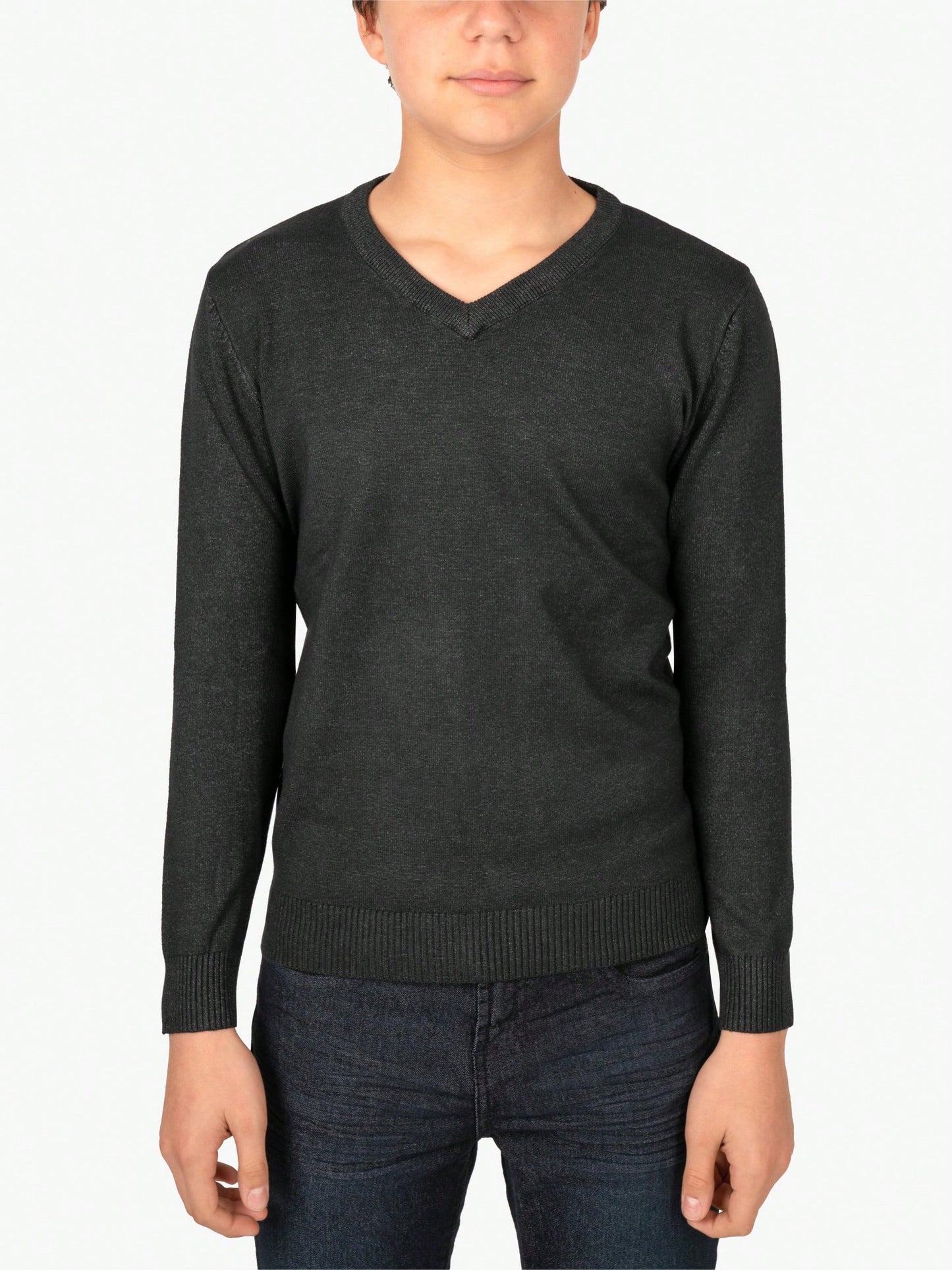 Tween Boy Basic V-Neck Sweater