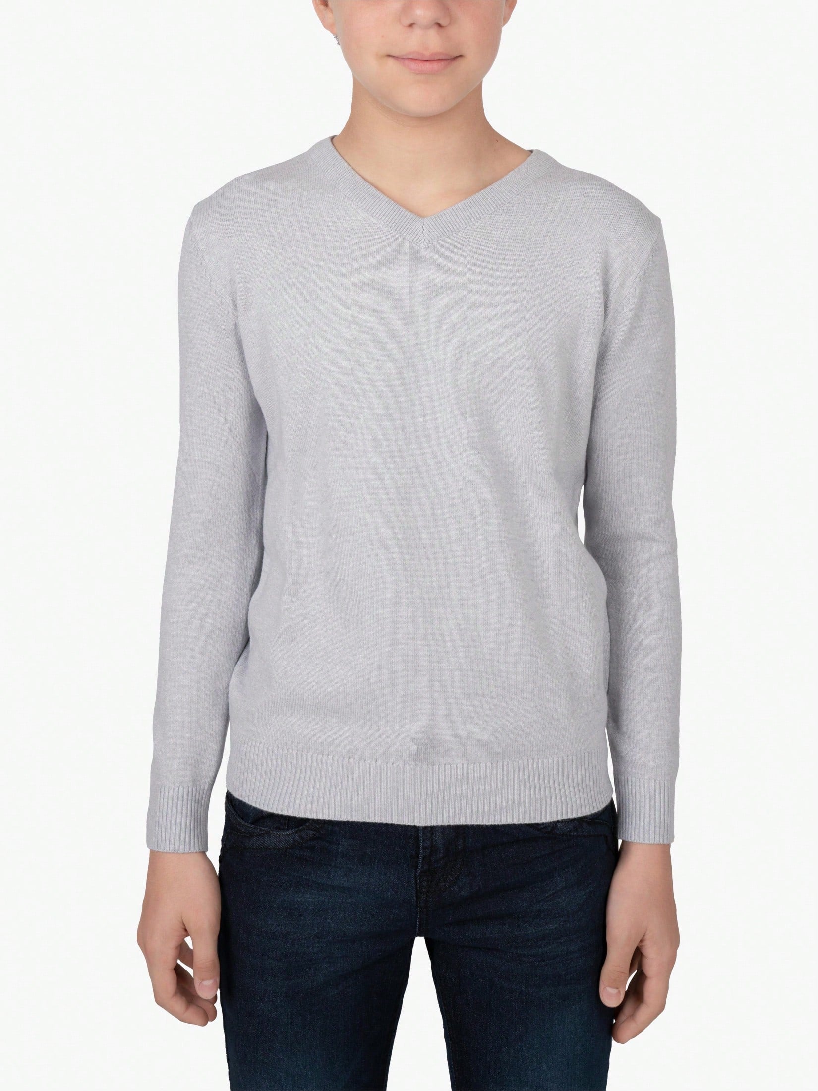 Tween Boy Basic V-Neck Sweater