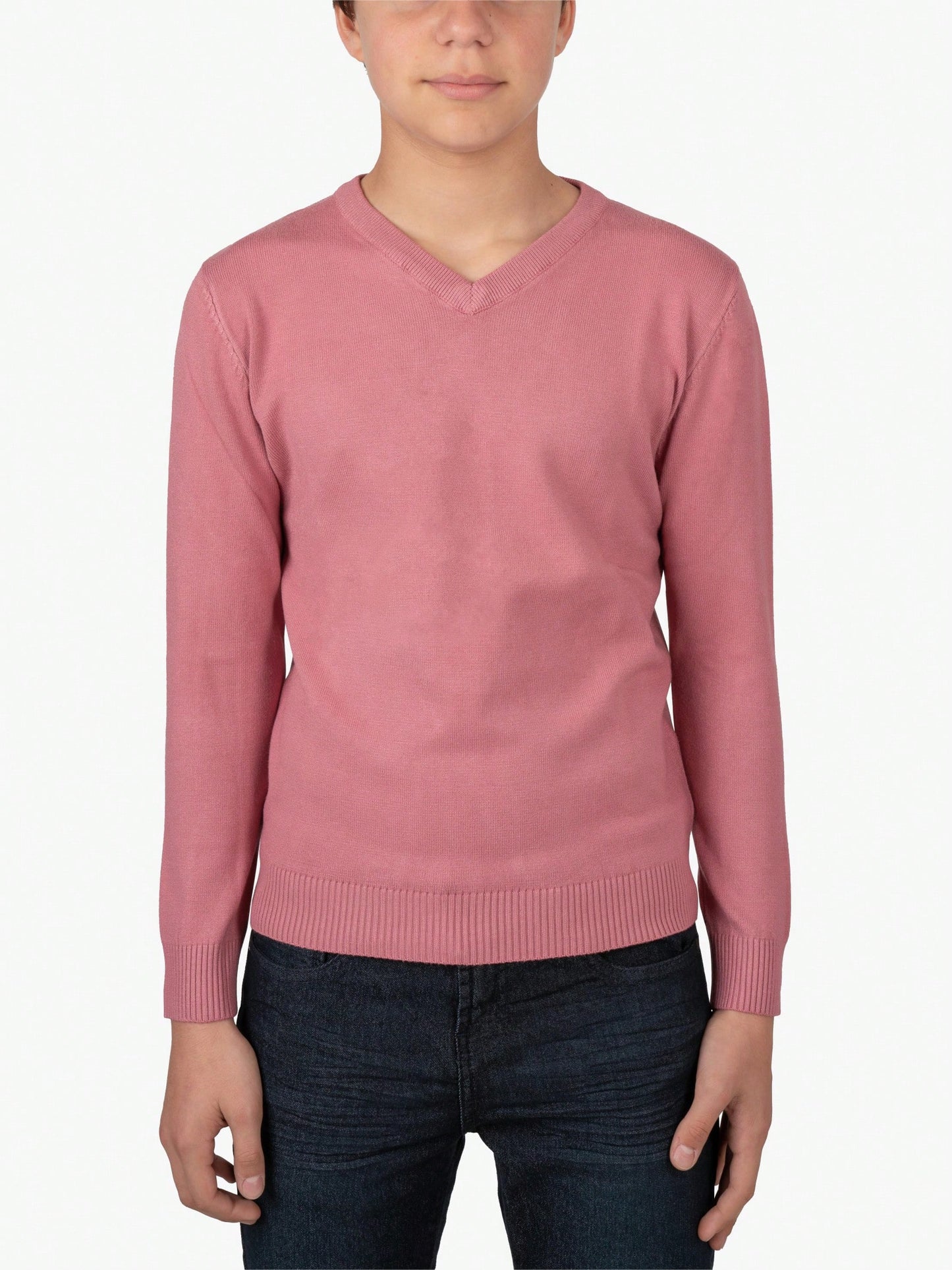 Tween Boy Basic V-Neck Sweater