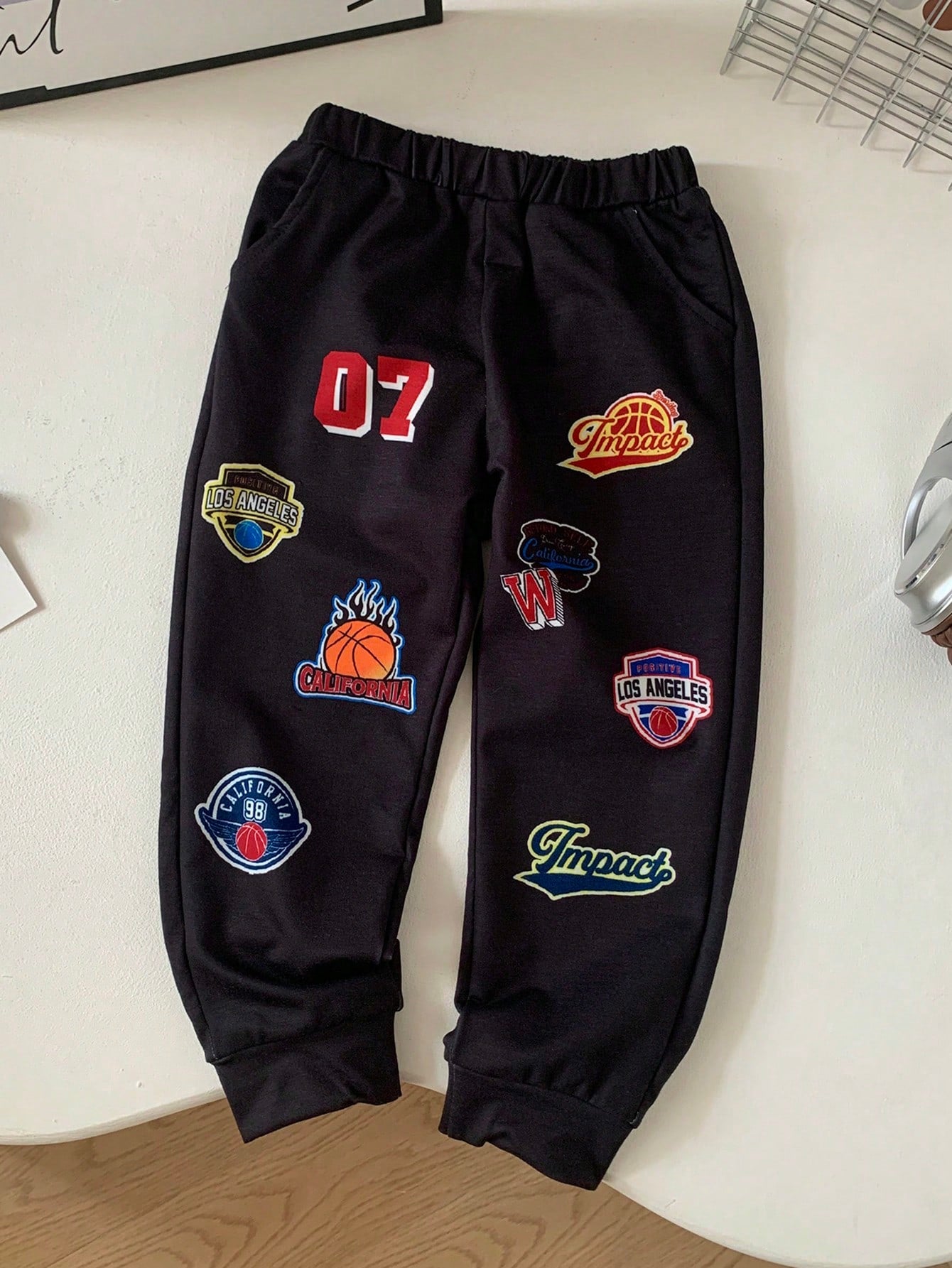 Fashionable Street Style Letter & Logo Printed Young Boy Sweatpants, Suitable For Outdoor Activities, Best Matched With Sweatshirt For Comfortable And Convenient Wear In Autumn