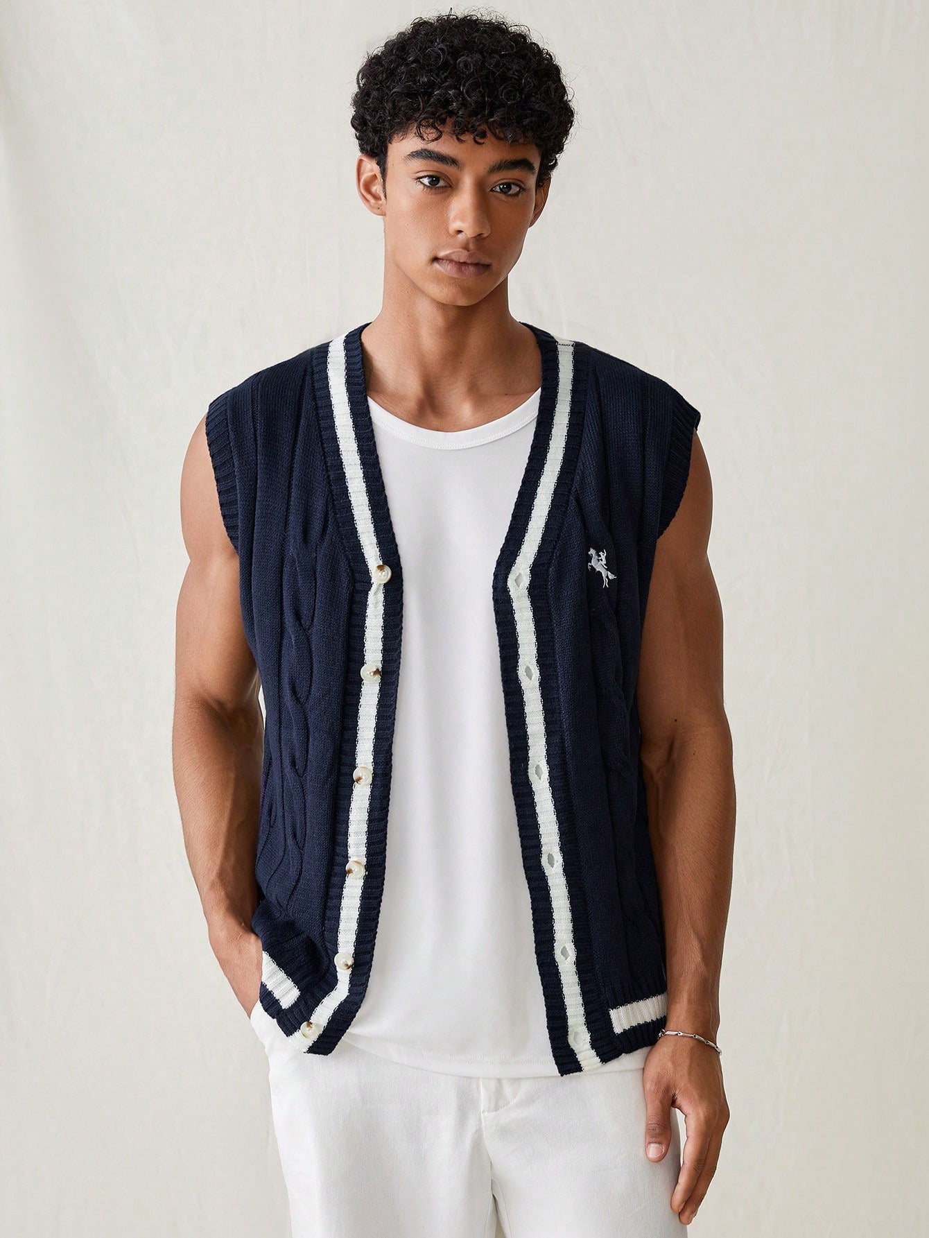 Men's Knitted Fashionable Daily Young Casual Vest