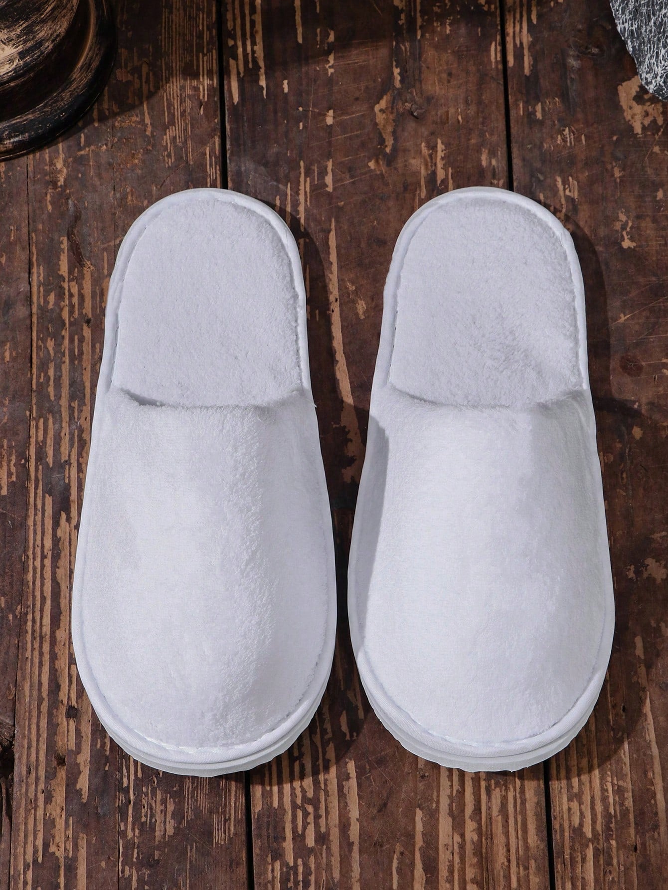 Home Warm Slippers, Casual Disposable Thickened Home Guest House Spa Slippers, Backless Plush Comfort Indoor Footwear