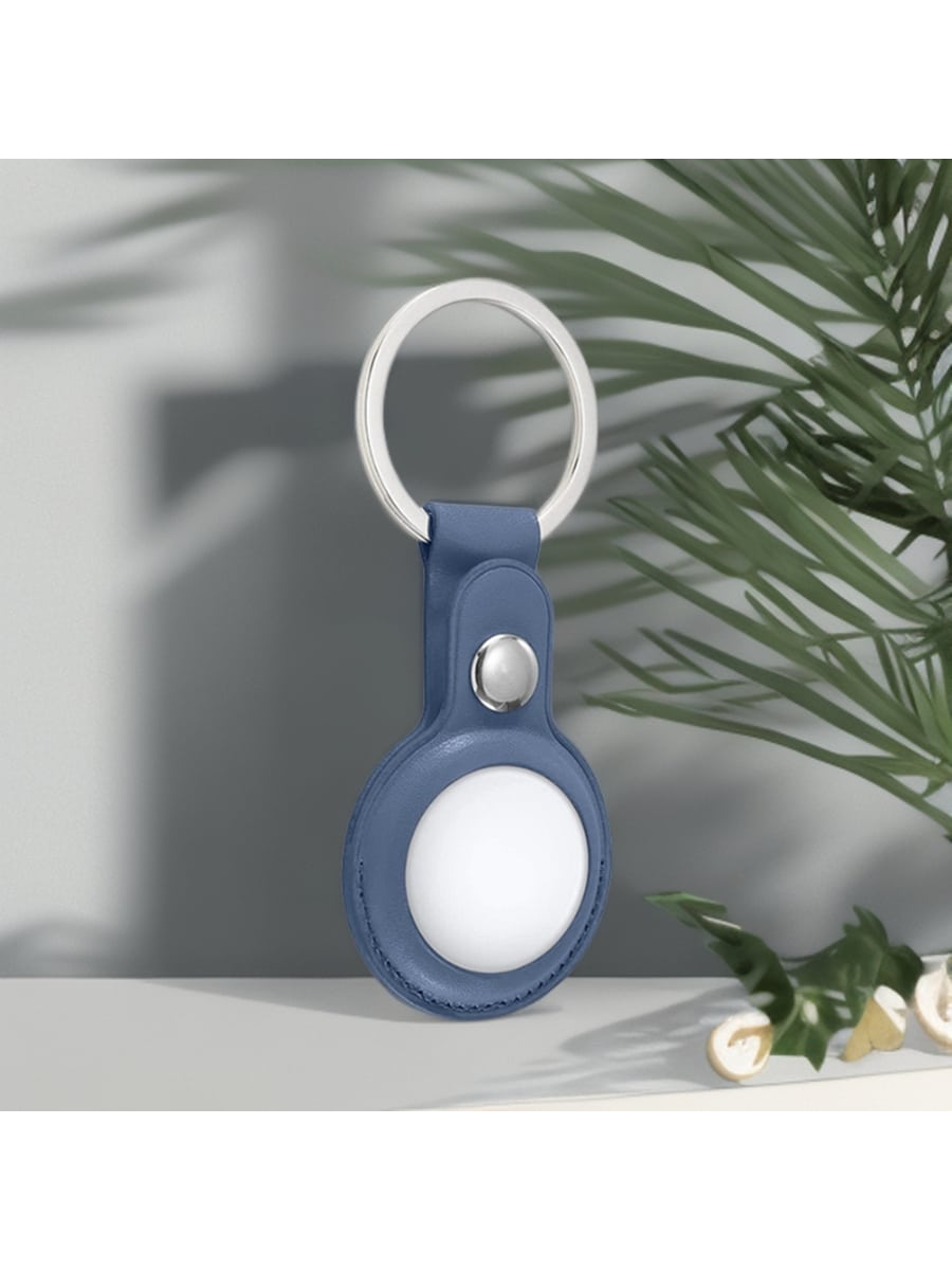 Compatible with Apple Airtag Holder, PU leather Airtag Keychain Case cover, 360° Sturdy Protection Airtag Keychain Holder, Air Tag Key Chain