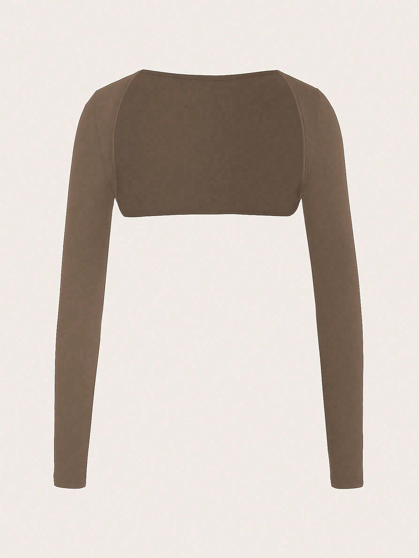 Women's Long Sleeve Open Front Crop Top