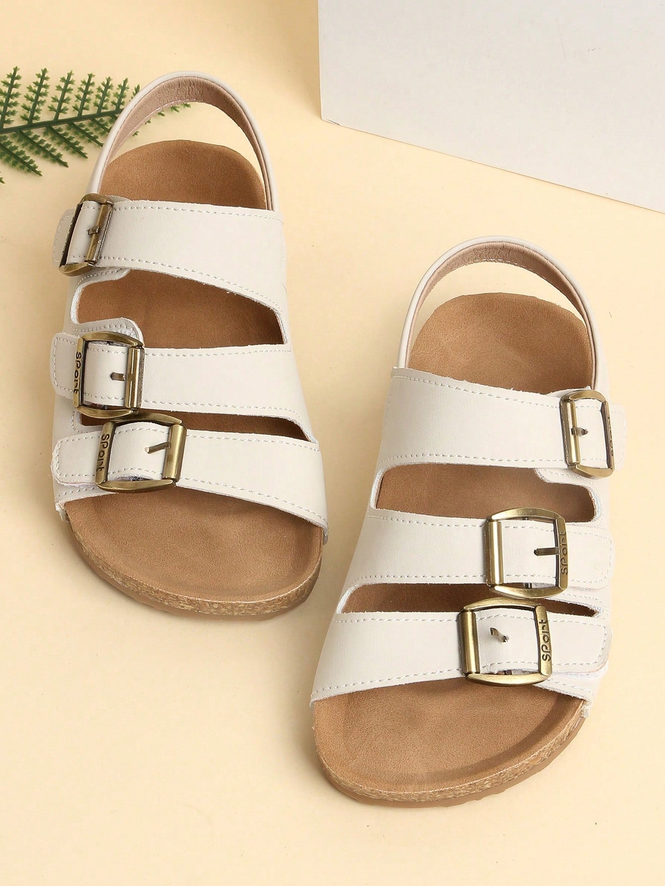 1 Pair New Girls' Glittery Cute White Sandals With Waterproof Platform And Thickened Sole, Fashionable And Versatile Anti-Slip Casual Shoes For Summer Vacation