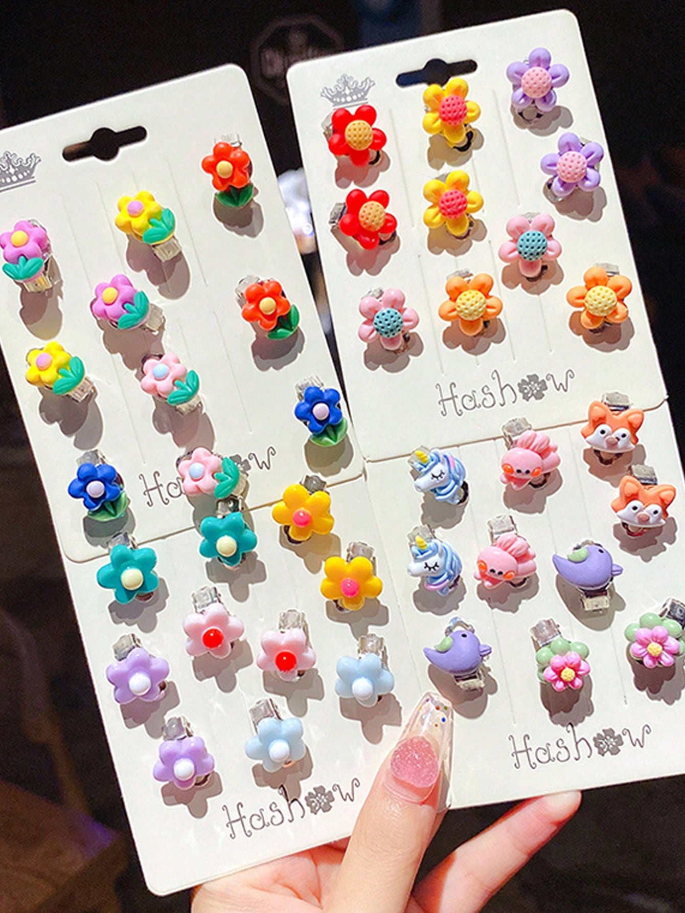 10pcs Non-Pierced Princess Earrings Set, Clip-On Flower Earrings For Girls' Cute Ear Accessories, No Need To Pierce Ears, Suitable For Daily Wear.