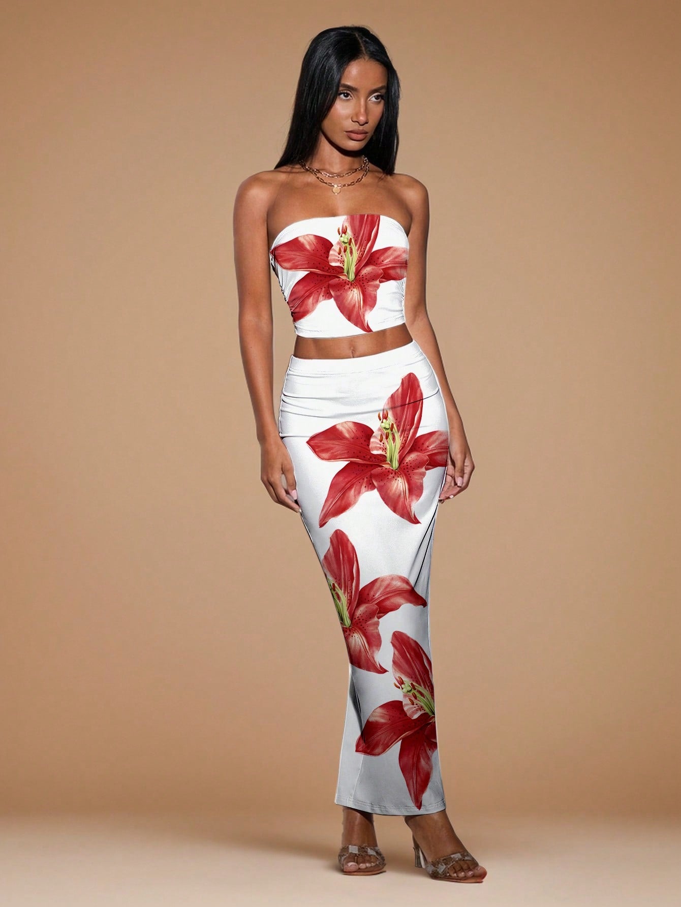 Floral Printed Summer Women's 2 Piece Set