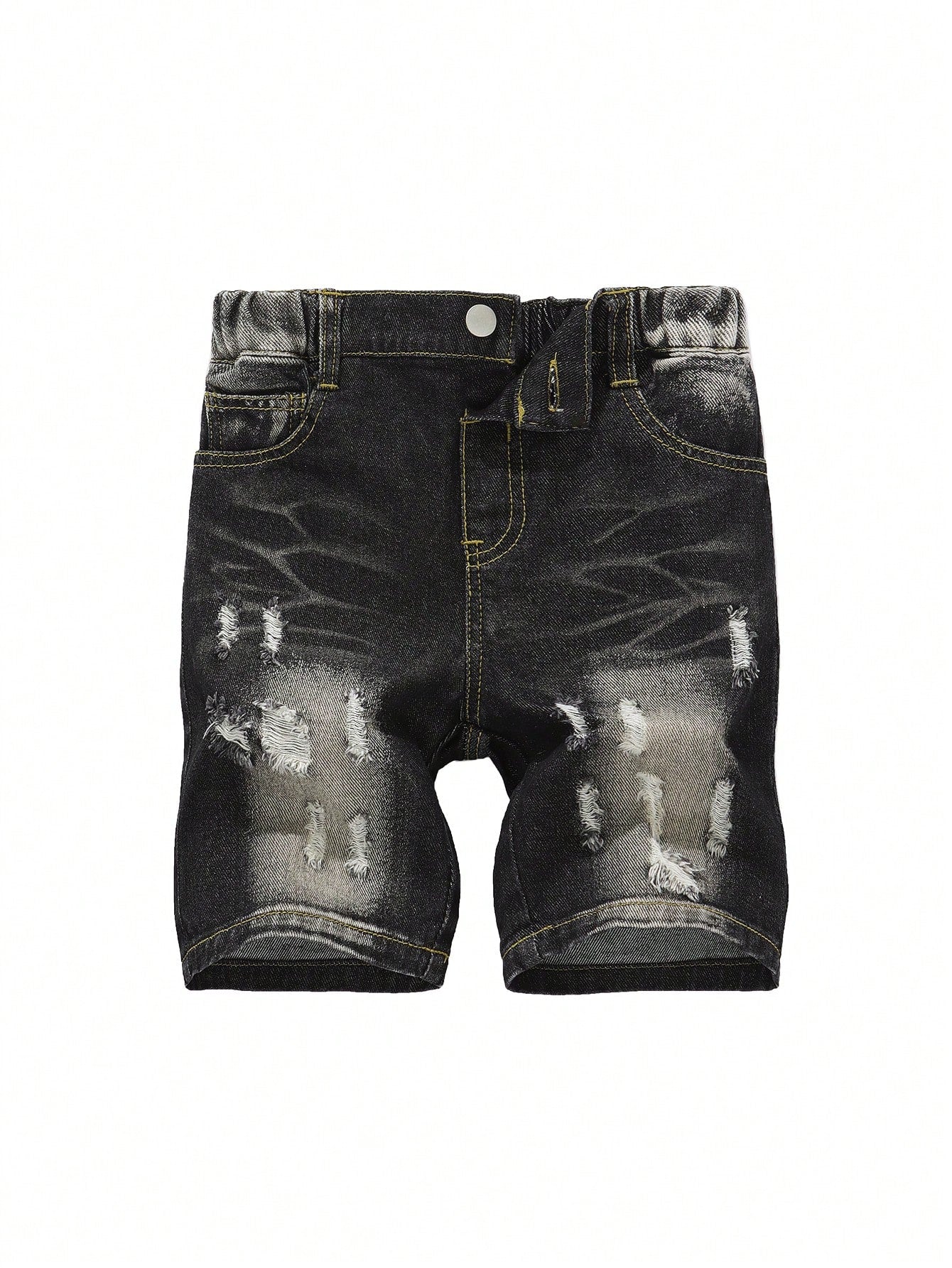 Young Boy Ripped Casual Denim Shorts For Summer