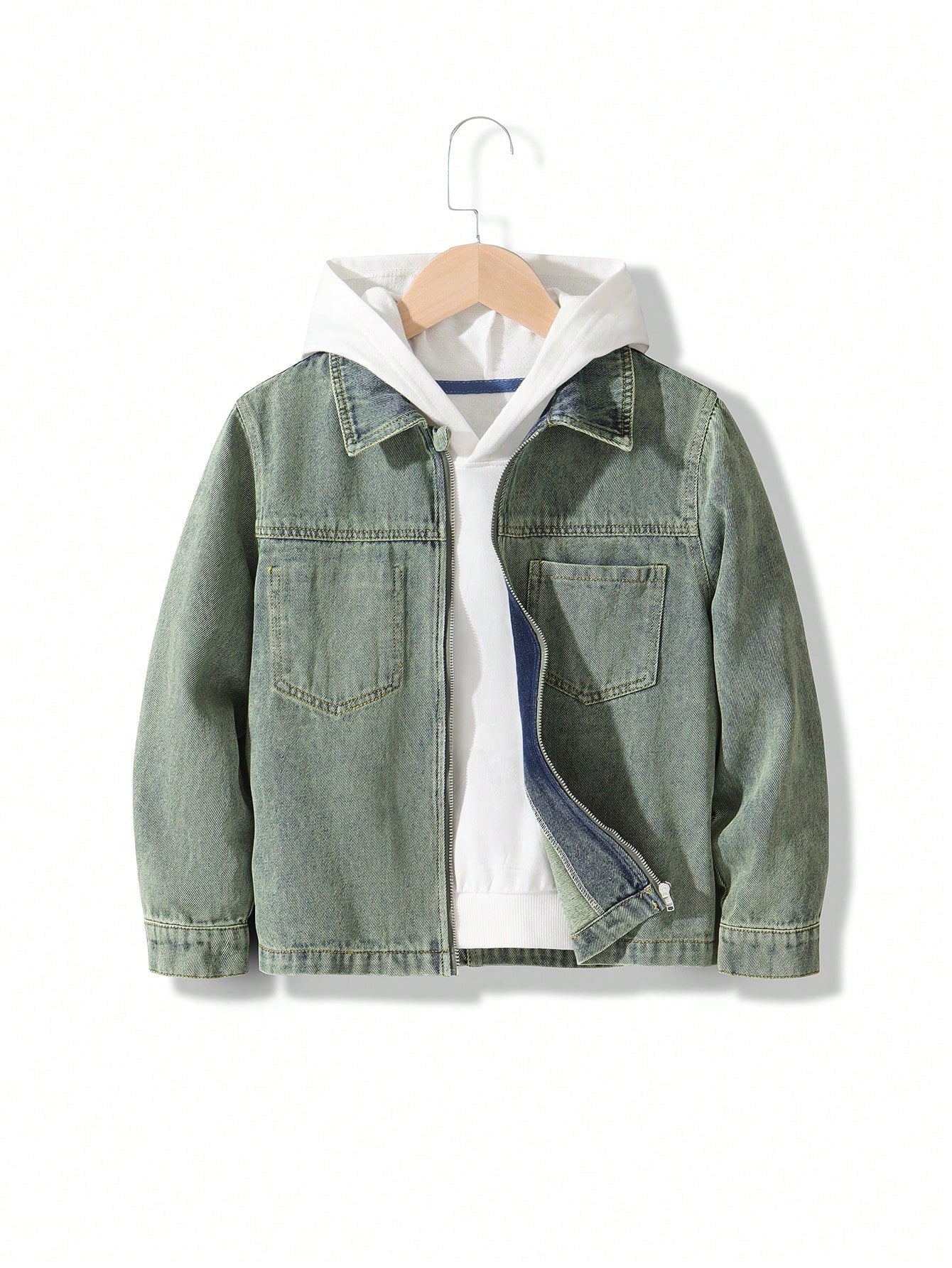 Tween Boys' Casual Denim Jacket Cool Coat