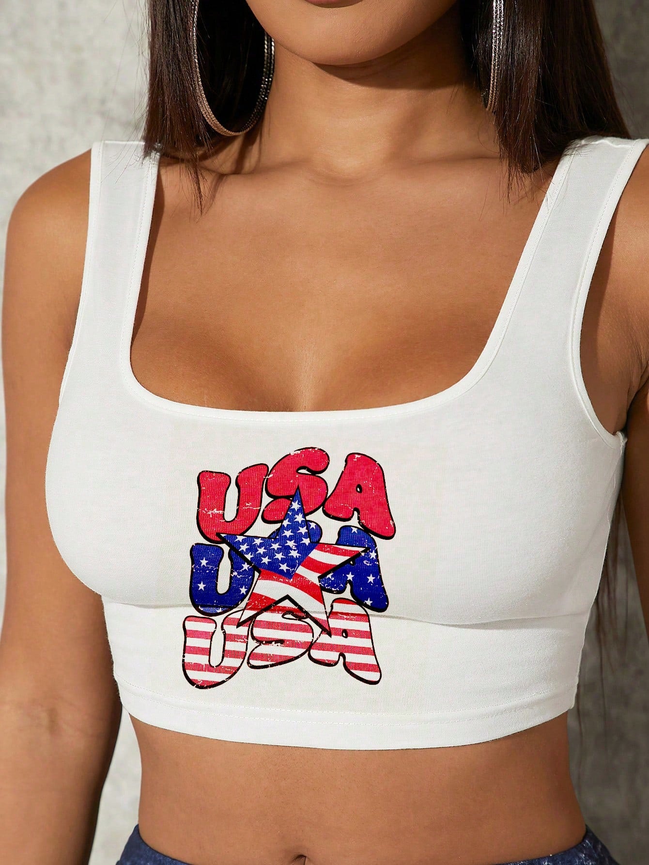 Sexy USA Flag Independence Day Camisole Top