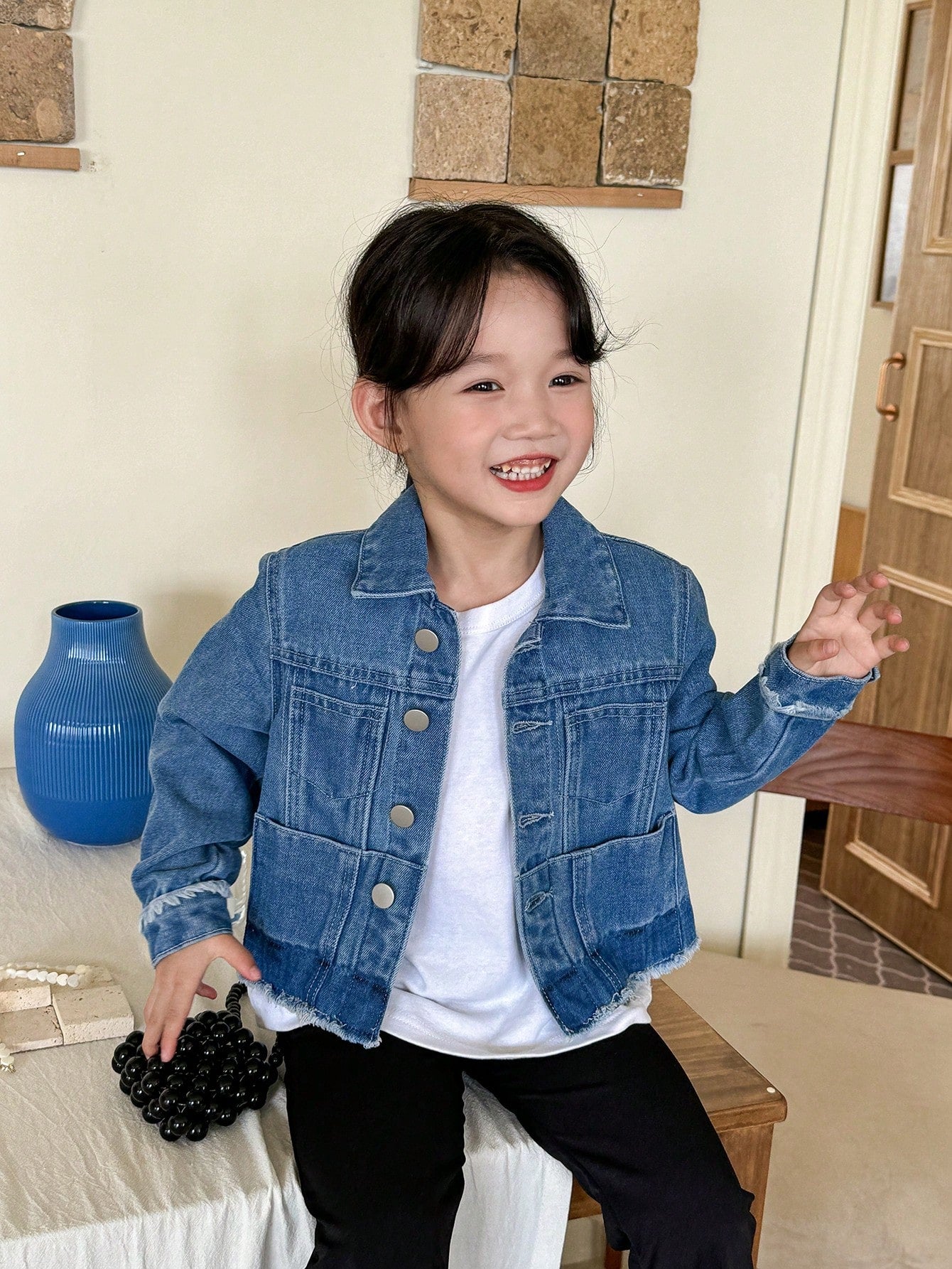 Kids Girls' Korean Style Daily Casual Denim Jacket/Coat, Versatile