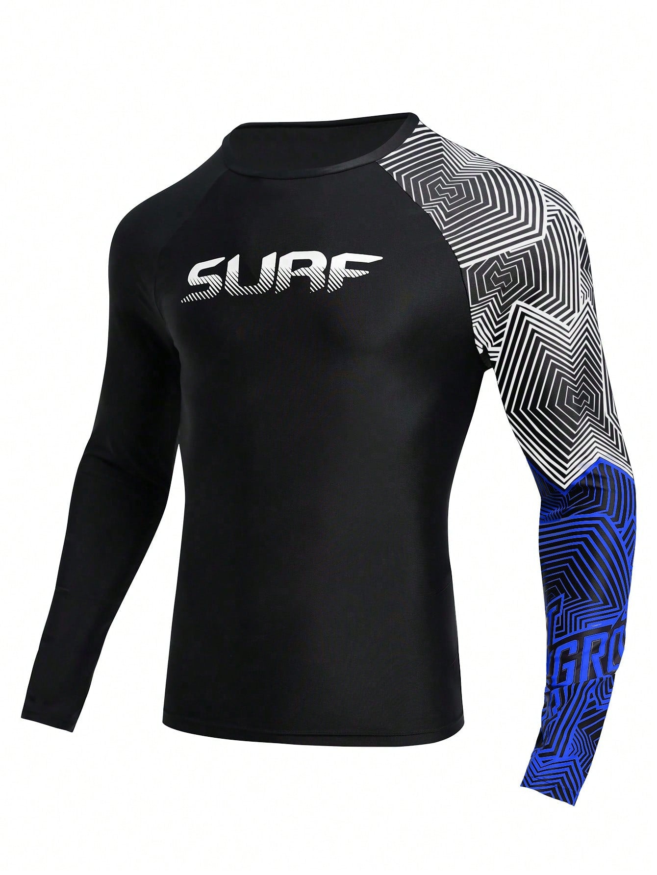 Men's Simple Printed Long Sleeve Surfing T-Shirt