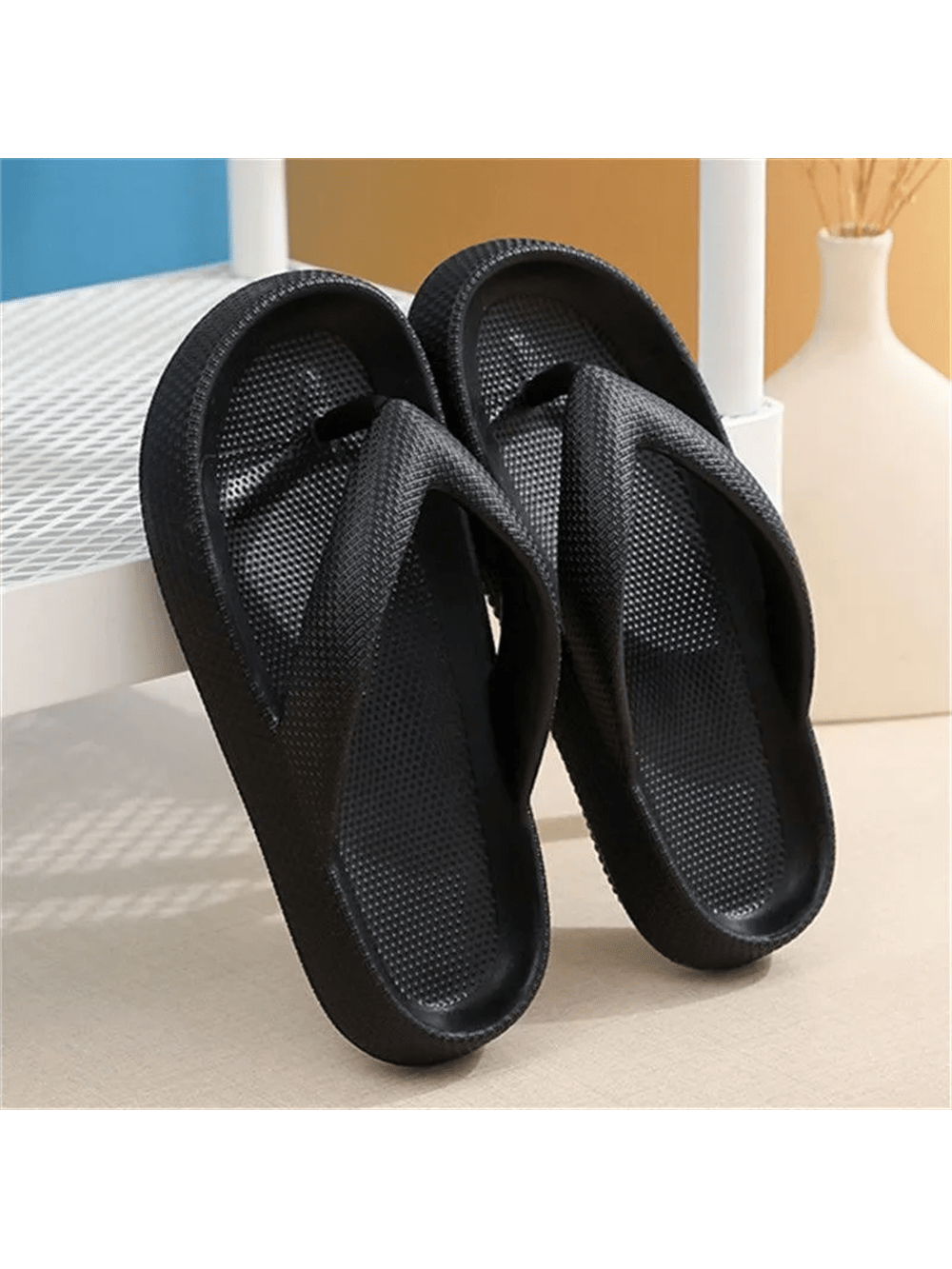 Womens Thick Platform Thong Flops Sandals Beach Comfort EVA Slipper Shoes Summer