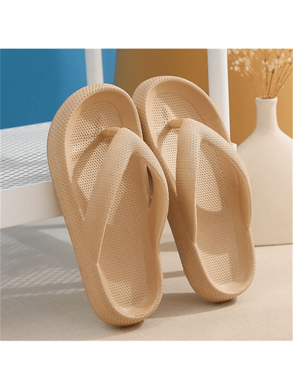 Womens Thick Platform Thong Flops Sandals Beach Comfort EVA Slipper Shoes Summer