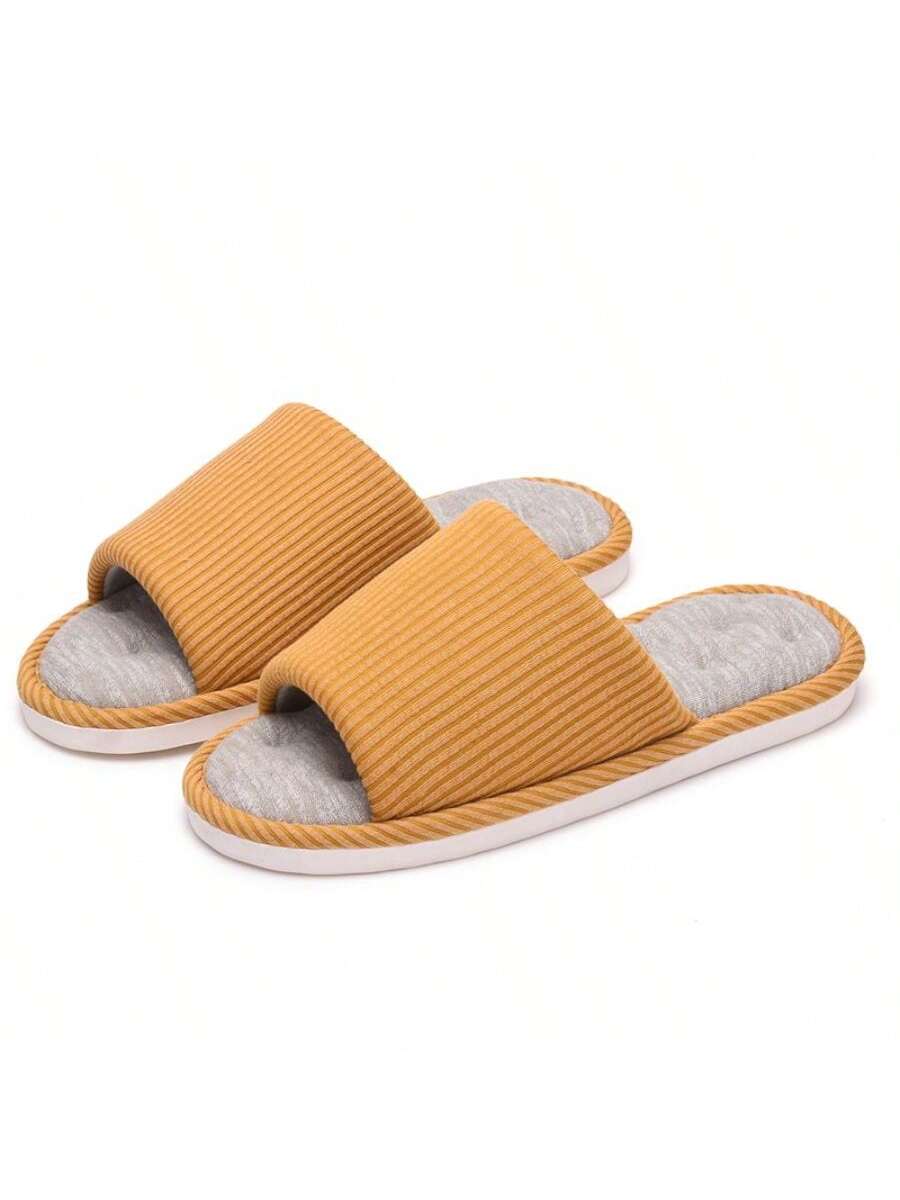 New Linen Cross-Border Slippers, Indoor Anti-Slip Soft Soled Couples Slippers For Four Seasons