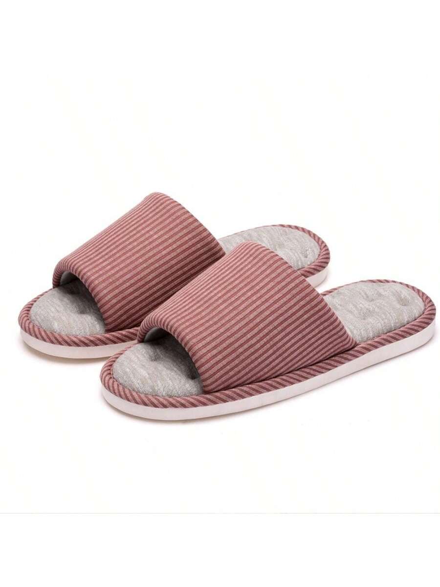 New Linen Cross-Border Slippers, Indoor Anti-Slip Soft Soled Couples Slippers For Four Seasons