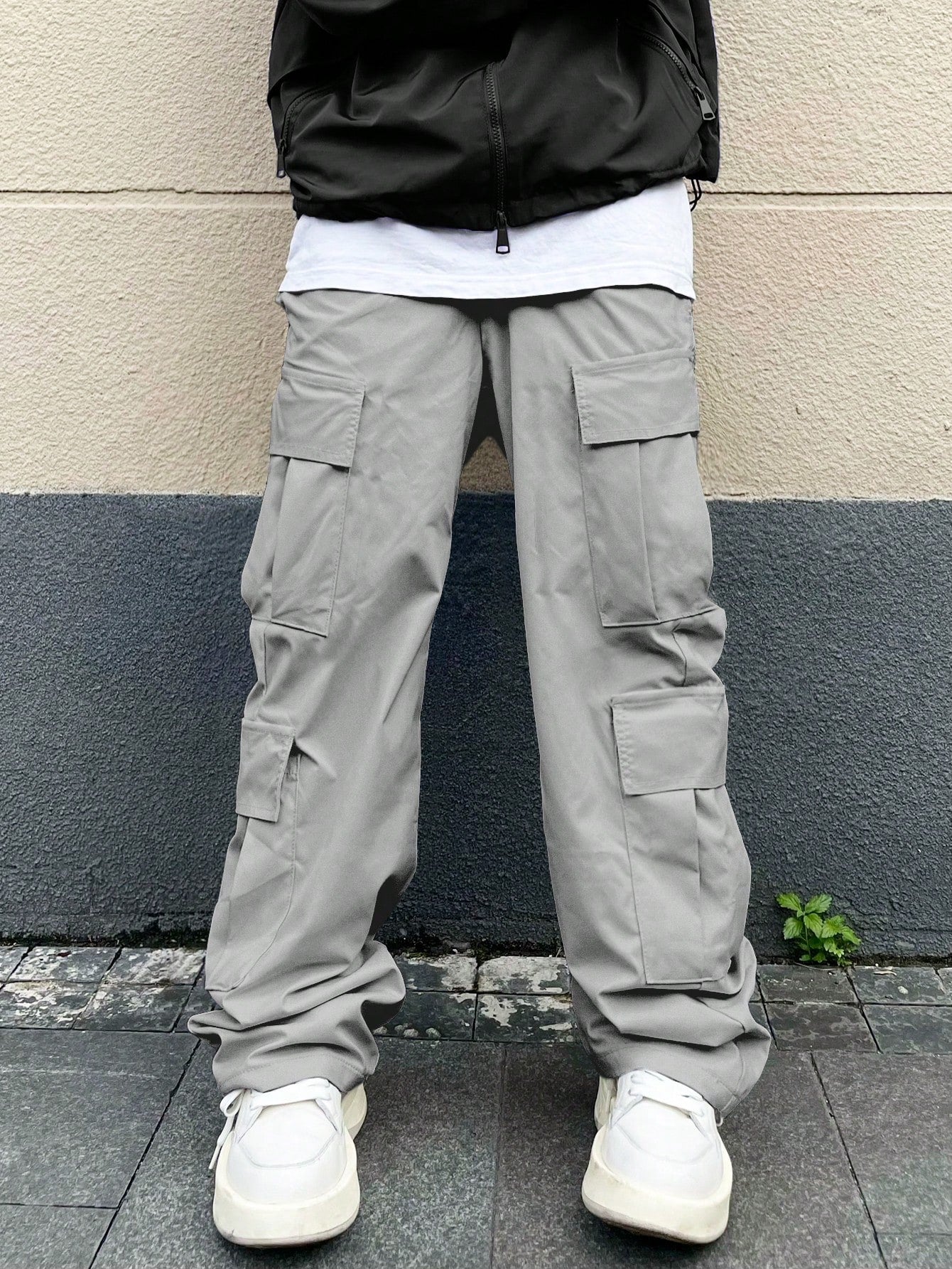 Men Flap Pocket Side Cargo Pants