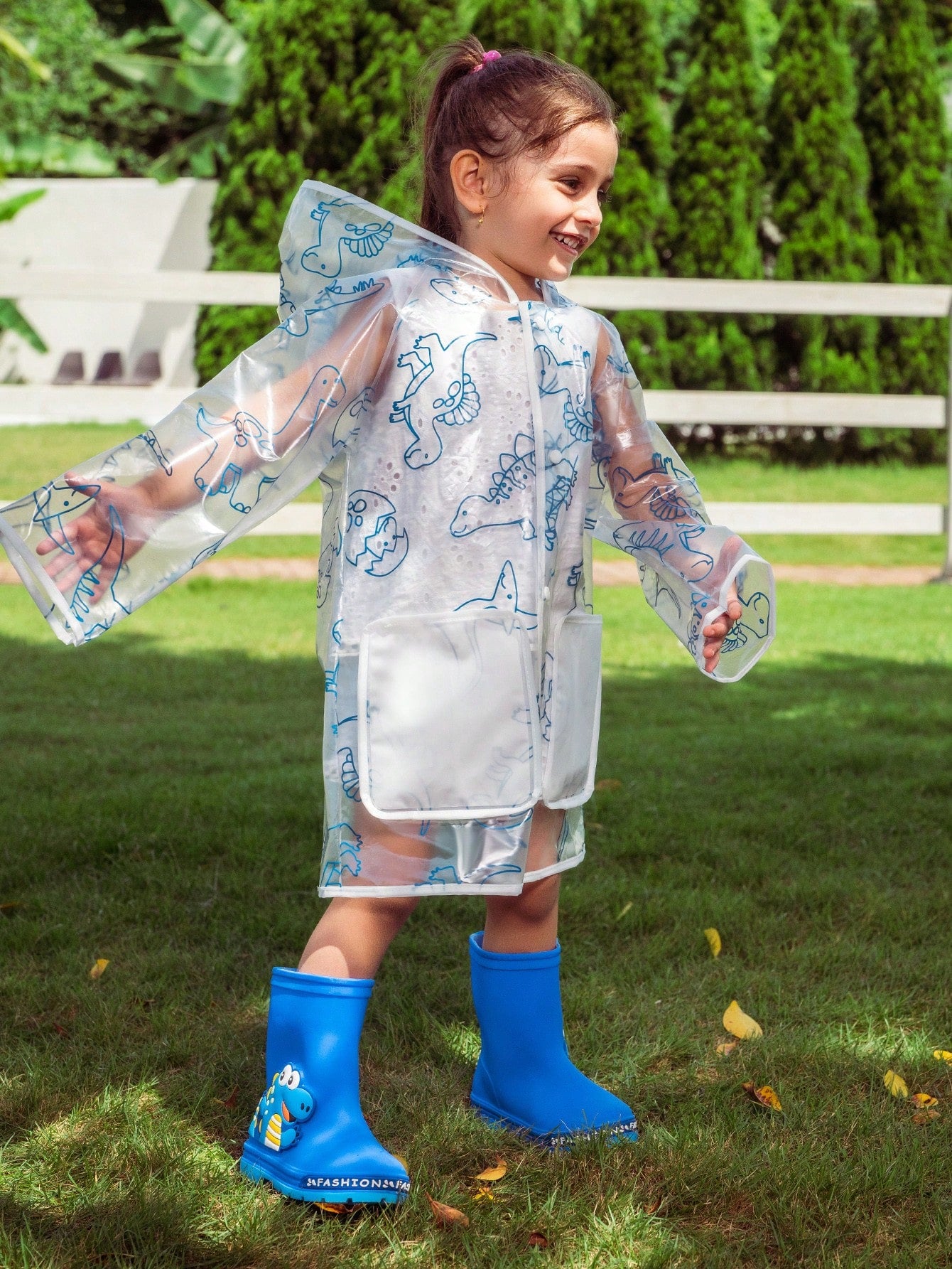 Children's Transparent Raincoat, Outdoor Hiking Waterproof Raincoat