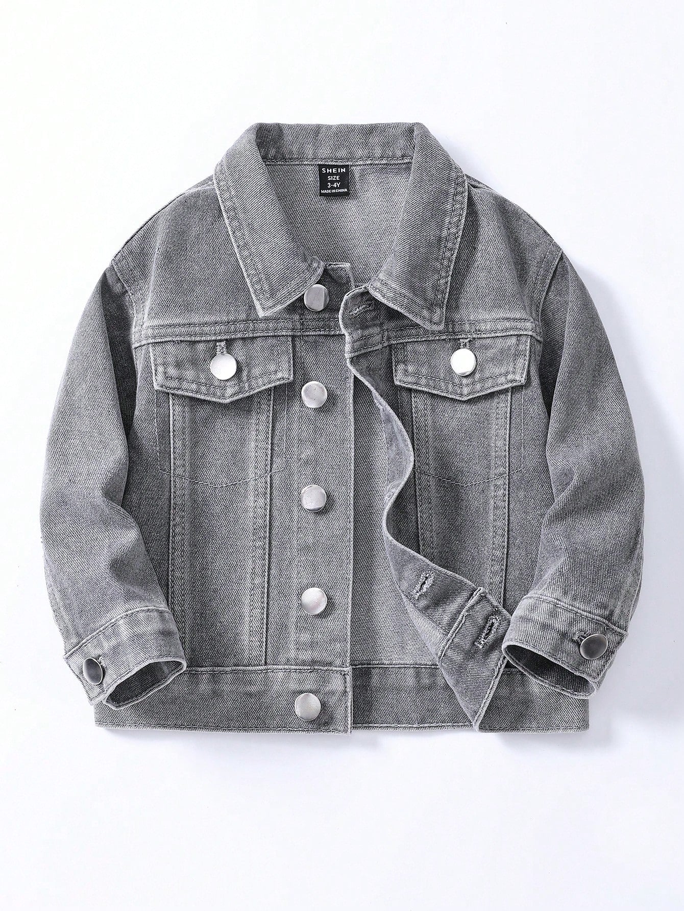 Young Boy Casual Loose Fit Denim Jacket, Fashionable And Versatile