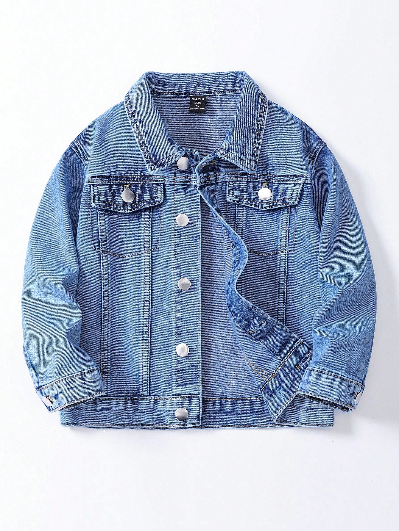 Young Boy Casual Loose Fit Denim Jacket, Fashionable And Versatile