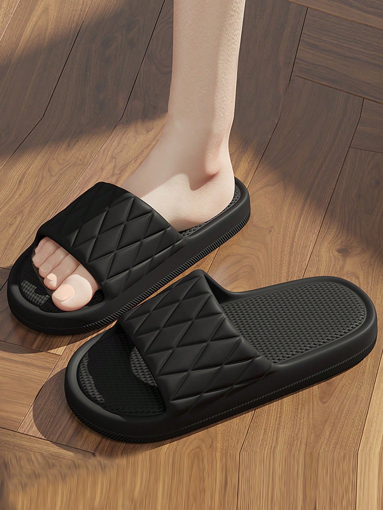 Hot Sale Summer Household Bath Bathroom Slippers, Plastic EVA Material Indoor Floor Slippers,Leisure Hotel Simple Style Men Women Couple Slippers