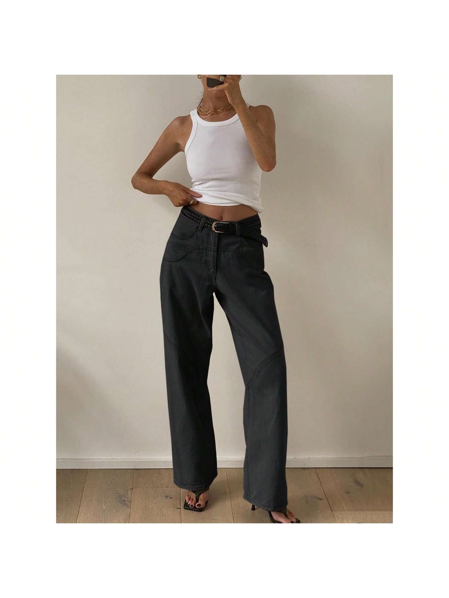 PiePieBuy Womens Cargo Pants Baggy High Waisted Wide Leg Trendy Casual Utility Pants