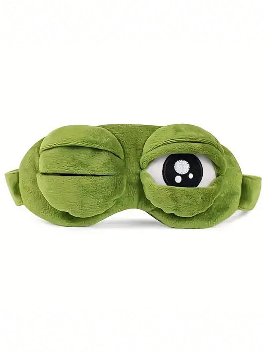 Cute Sad Frog 3D Sleep Eye Mask Relieves Stress And Anxiety - For Office, Bedroom, Living Room, Car Sleep Gadgets